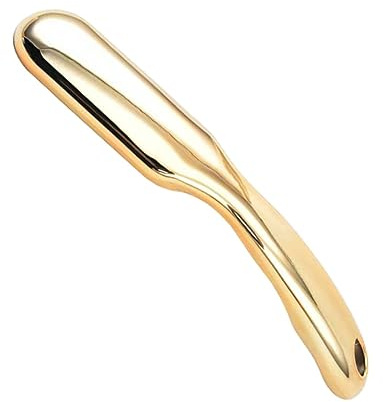 Mikinona Professionelle Glasfußfeile Pediküre Peelingfeile für Männer und Frauen Kompakt und Entfernt Tote Haut Geeignet für Zuhause und Pediküre Salon Goldfarben mit Abs Griff