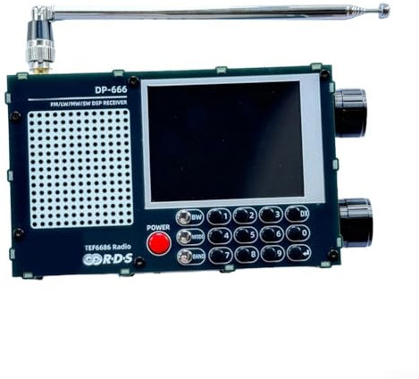 Lecreatekit Portable FM AM Shortwave Radio DP666 Featuring Advanced TEF6686 Chip and Multi Function Touchscreen (Black)