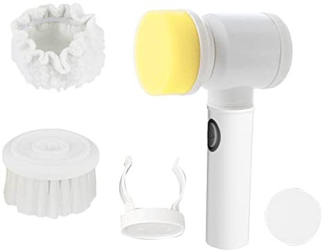 XFUYI Cepillo eléctrico de Mano Cepillo inalámbrico para baño bañera Cocina Limpieza del hogar plástico