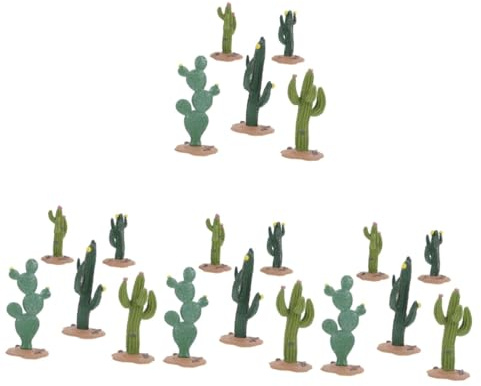 Cabilock Cactus Artificiales Decorativos De Adornos Simulados para Hogar Y Oficina Decoración De Escritorio con Textura Realista 5 Piezas X 4