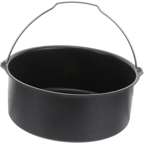 DONFAMDS Accessoire Friteuse Air Panier à Gâteau Et Poêle à Pizza Antiadhésif Outil De Cuisine Pratique Avec Poignée Pour Cuisson Facile