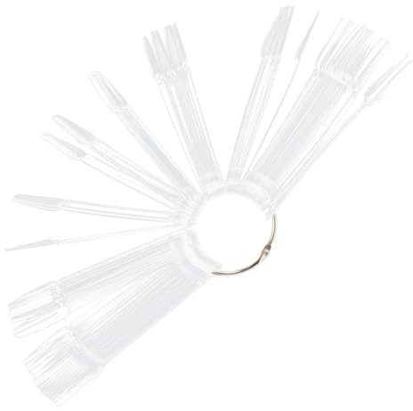 UKCOCO Nuancier Éventail de 100pcs en Plastique pour Présentation de Couleurs de Vernis à Ongles Portable pour Usage Personnel et Salons de Manucure