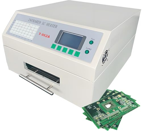 vnmudzeo Circulation d'air Chaud dans Le Tiroir Four De Refusion, Station De Soudage Infrarouge Intelligente pour Circuits ImpriméS, Machine à Souder cms cms Bga 110V60Hz