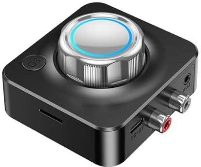 CHEOTIME Ricevitore Bluetooth Adattatore Bluetooth compatto Driver per lettore Mp3 Nessuno Design 5 V con riproduzione Aux per autoradio e uso audio domestico
