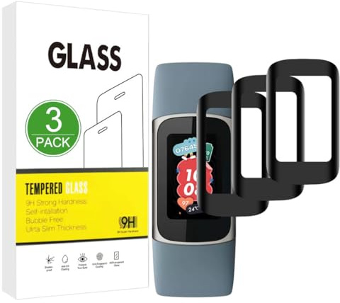X-Dision Screen Protector Compatible with Fitbit Charge 6.3 Pieces [3D Full Coverage] HD Bubble-Free Flexible TPU Protective Film Protector for Fitbit Charge 6