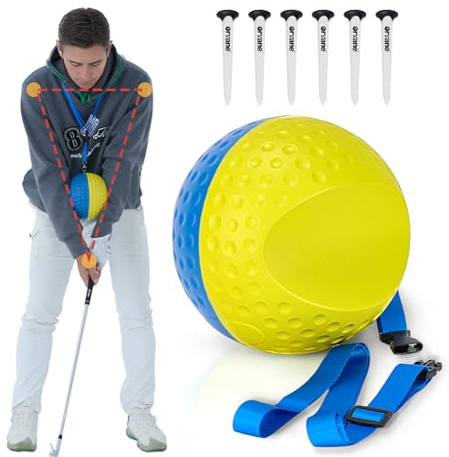 Orvane Golf-Trainingshilfe-Ball, Unterarmverbindung, Schwungtrainer für gleichmäßige, präzise Schwünge, Fix-Schneiden, Schaufeln und Hühnerflügel, weicher Memory-Schaum, verstellbares Umhängeband (L