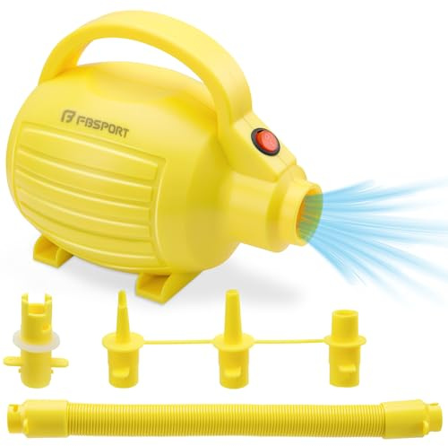 SportBob Pompa Gonfiatore Elettrica Portatile 600W con 4 Ugelli per Gonfiare/Sgonfiare, per Materassi Ad Aria, Gommoni, Salvagenti, Palle Yoga, Piscine Gonfiabili | Alimentazione AC 220-240V