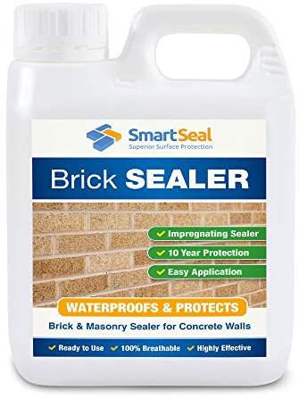 Smartseal Brick Sealer - 1 Litres - Breathable Brick Waterproofer & Sealant - 10 Year Damp Protection, Easy to Apply, Solvent-Free, Premium Quality