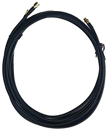 LOW COST MOBILE SMA hembra a SMA macho alargador cable 2 x 20 m ALSR200 negro para antena externa y router 4G LTE 5G MIMO