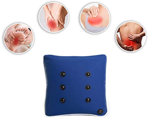 Playlearn Vibrating Sensory Massage Cushion Electric Back Pillow Rechargeable with USB-Back Massager for Lower Back Neck Shoulders Muscle Pain Relief Use at Home Car(Random Colour)
