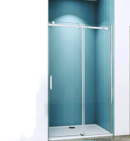 Acezanble 130x195cm Duschtür Nischentür Duschabtrennung Schiebetür 6mm glas