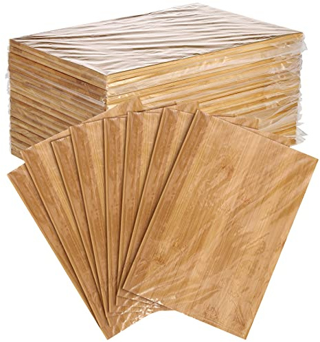 18 Pcs Wood Cutting Board Bulk Kitchen Chopping Boards Large Serving Board Wooden Cutting Board Set for Kitchen Meat Cheese Bread Vegetables (12'' x 8'', Bamboo Wood)