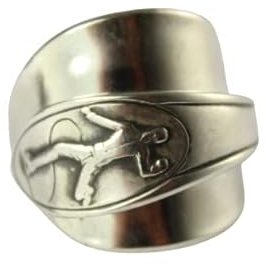 Eiskunstlauf Besteckschmuck Ring, ca. 64 (20,5) Ring aus Besteck Schmuck