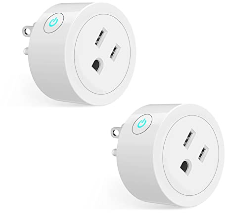 MoesGo Smart WiFi Power Dimmer Plug, Brightness Adjust Timer Socket, Tuya Smart Life App Remote Control, Compatible with Alexa and Google Home, 2 Pack, White