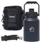 Tribe WOD 1.9L Insulated Tactical Sleeve Water Bottle - Black Water Pouch with Pocket - Stainless Steel Water Jug and Bottle Bag with Rugged, Removable Pouch for Keys, Wallet, and Phone - Black