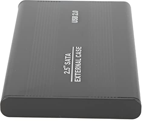 Annadue 2.5 2TB Caja de Disco Duro Externo Portátil, Caja de Disco Duro HDD/SSD Portátil USB2.0, para Computadoras Portátiles/OS X Almacenamiento de Datos Externo, Plug and Play (Negro)