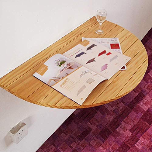 Generisch Halbrunder Wandtisch Klapptisch aus Massivholz Klappbarer Computertisch zur Wandmontage Robuster Wandtisch Küchen- und Esstisch
