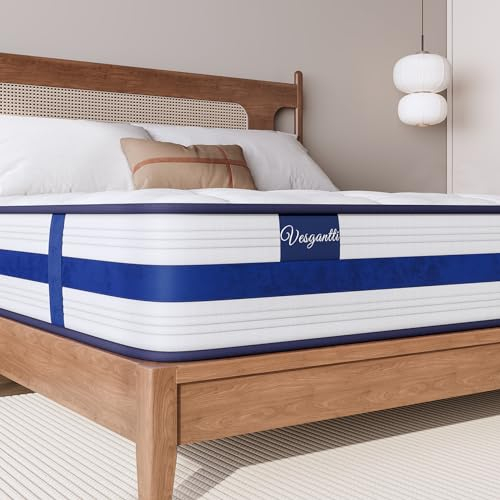 Vesgantti 140x200cm Matratze 24cm Höhe H3 Orthopädische 7 Zonen Tonnentaschenfederkernmatratze Mittelfest Komfortschaummatratze Öko-Tex Zertifiziert Matratzen