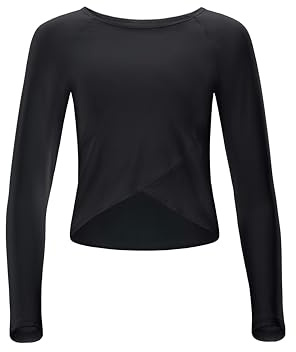 WINSHAPE Damen Functional Light and Soft Cropped Long Sleeve Top Aet131ls mit Overlap-Applikation Yoga-Shirt (1er Pack)