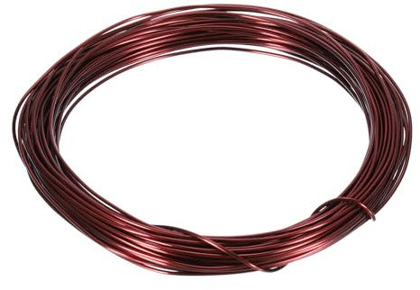 sourcing map Alambre magnético de 1,6 mm, alambre de cobre esmaltado de 9 m, bobina de alambre de bobina magnética de 200 g, 130 ℃ para transformadores inductores