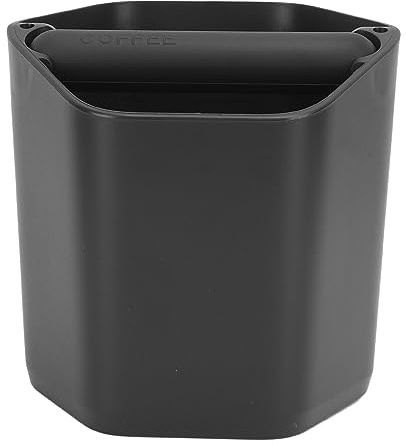 Lybunair Large Capacity Coffee Knock Box with Sturdy Knock Bar and Skid Proof Base for Espresso Grounds Disposal (Black)