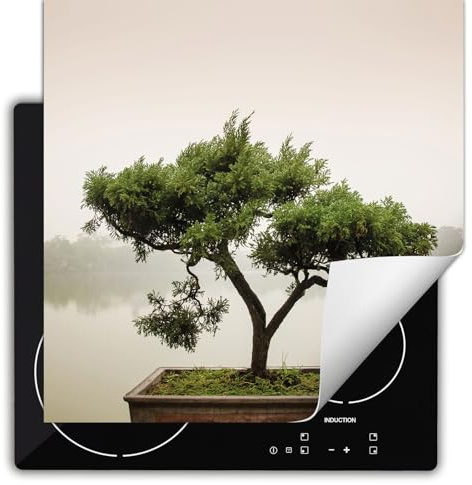 TMK ArtDeko Cubre Vitrocerámica de Induccion 60 x 52 cm - Tapa Protectora - Placa protectora vitroceramica induccion Vinilo, Árbol Verde