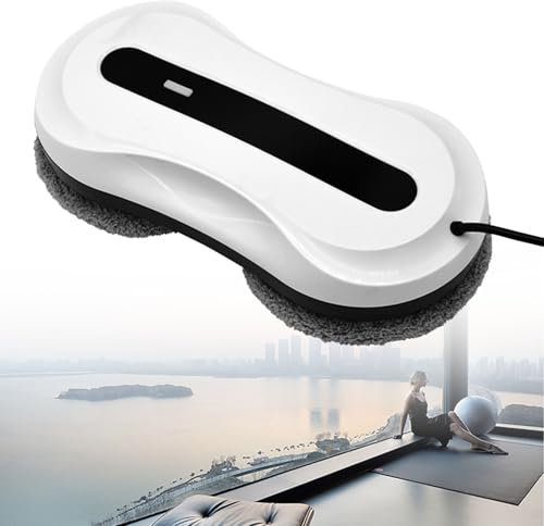 Hydravex Robot Limpiador de Ventanas, Robot Limpiador de Ventanas Automático, Aspirador de Ventanas, Inteligente Anti-caída y Apagado Automático con Control Remoto para Ventanas/Puertas de Vidrio