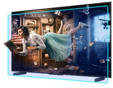 KELUNIS Protecteur D'éCran TV Anti LumièRe Bleue 32-75 Pouces Films Pet Mats Antireflets Et Anti Rayures pour LCD LED 4k OLED,75in 1645x931mm