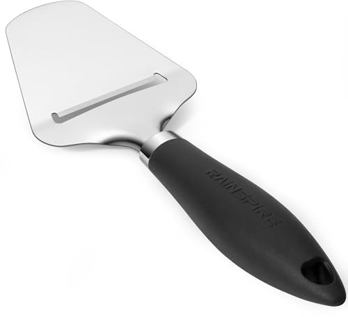 Rainspire Upgraded Non-Stick Cheese Slicers for Block Cheese Multi-Functional Cheese Cutter for Mozzarella, Cheddar, Gruyere Charcuterie Accessories Dishwasher Safe Kitchen Tools, Black