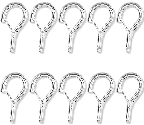 GGUFAY 10 Ganchos Tornillo M4 con Hebilla de Resorte para Colgar Aptos para La Mayoría de Componentes Acoplamiento con Roscas Internas Métricas