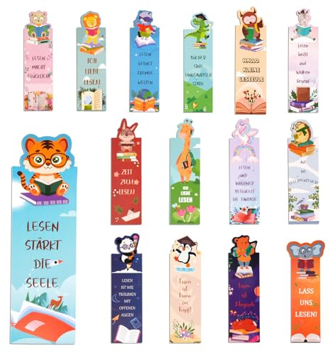 30 Lesezeichen Kinder mit Sprüchen,Geschenk Einschulung | Schulanfang Geschenke Mädchen Junge,Kleinigkeiten für die Schultüte,Mitbringsel Kindergeburtstag,Abschiedsgeschenk Kinder