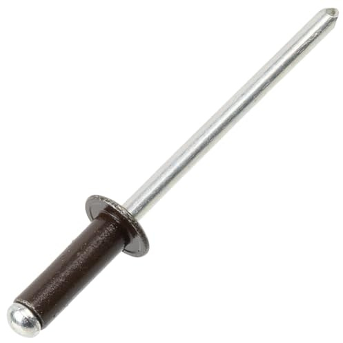 AERZETIX - 60 remaches ciegos Ø4x12 mm cabeza plana en aluminio/acero RAL 8017 Marrón Chocolate | fijación rápida para chapa, perfiles y ensamblajes metálicos