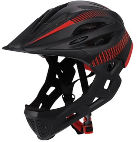 Peosaard Casco da Mountain Bike Integrale, Casco da Mountain Bike, Integrale Regolabile per Bambini con Protezione Multistrato, Traspirante e Assorbimento degli Urti per Esterno