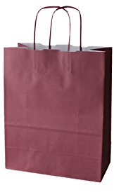 PGV Papiertragetaschen farbig mit Kordel WEINROT Vinaccia - Verschiedene Größen und Mengen (36 + 13 x 41 cm, 10 Stück)