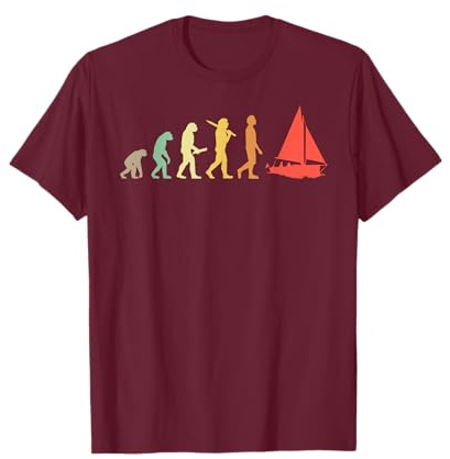Voile Évolution Rétro Cadeau Pour Marins T-Shirt