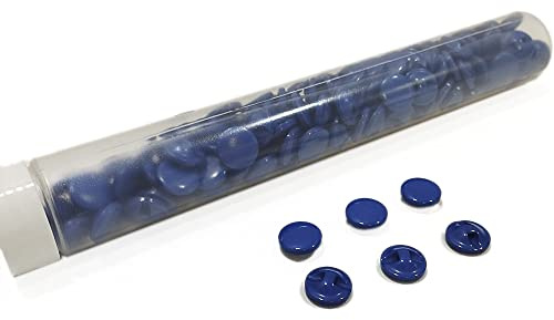 Knöpfes, Kleidungsknopf,144 Stück/Röhrchen, Harz, Halbkugel, Viele Farben und Größen, Kunststoff, Handwerk, Nähen, Handarbeiten, Knopf, Blau, (3233, 11 mm)