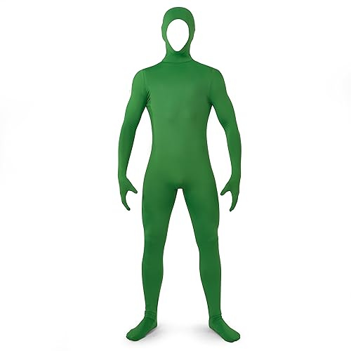 Spooktacular Creations Mens Halloween Costume Open Face Bodysuit Jumpsuit, Zentai Costume Bodysuit for Halloween Party