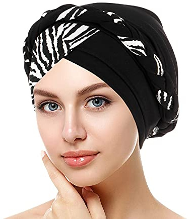 Bonnet chimio pour femme - Turban - Bonnet chimio - Hijab - Tressé - Bonnet pré-noué - Bonnet turban noué - Bonnet pour perte de cheveux, cancer, chimio