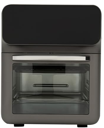Horno eléctrico, horno eléctrico de 13 L, horno eléctrico, barbacoa, horno de pizza, 1350 W, 2 placas de cocción, pantalla táctil, ideal para descongelar, cocinar y asar varios platos