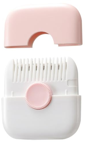 Neroyaner Split Ends Hair Trimmer for Women 2 in 1 Mini Portable Cute Hair Brush Detachable Dustproof Knob Adjustable Stainless Steel Slicer Hair Clipper, Type 1 Sets