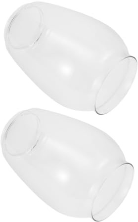 EXQUIMEUBLE 2 Stück Retro Lampenschirm Ersatzglas für Öllampe Vintage Glaszylinder für Außenbeleuchtung für Camping und Feldbeleuchtung Einfache Installation Winddicht und Langlebig