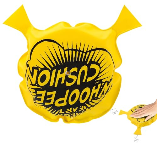 Self Inflating Whoopie Cushion, 6 Woopie Cushions, Whoopee Cushion Goodie Bag Stuffers, Woopy Cushion for Boys and Girls, Party Favors Fart Bag Make Gas Sounds, Novelty Prank Gag White Elephant Gifts