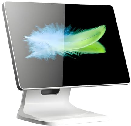 AiODiO Moniteur de Caisse enregistreuse Tactile, Caisse enregistreuse POS, écran Tactile 15,6 Pouces, Angle réglable pour la Vente au détail et Les supermarchés