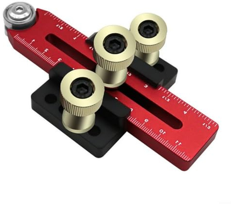 Bordssågstaket, 140 mm träbearbetning, styrstopp med snabbkopplingsrulle, röd aluminiumlegering, begränsningsverktyg för verkstad