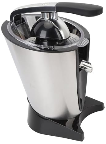Riuulity Potente Exprimidor de Cítricos de 600 W, Exprimidor Eléctrico de Naranja y Limón de Acero Inoxidable Fácil de Limpiar, Fácil de Usar, Extracción de Jugo de Alta Eficiencia para