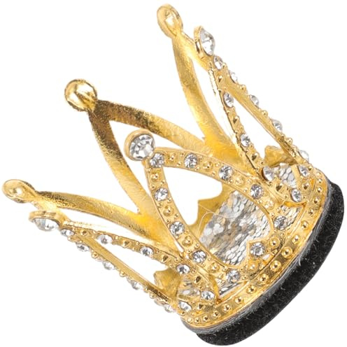 Toyvian Helmdekor mit Strass Krone für Damen Helmzubehör für Motorrad und Skihelme Strapazierfähige Helmverzierung für Outdoor Sport und Partys Goldene Helmkrone