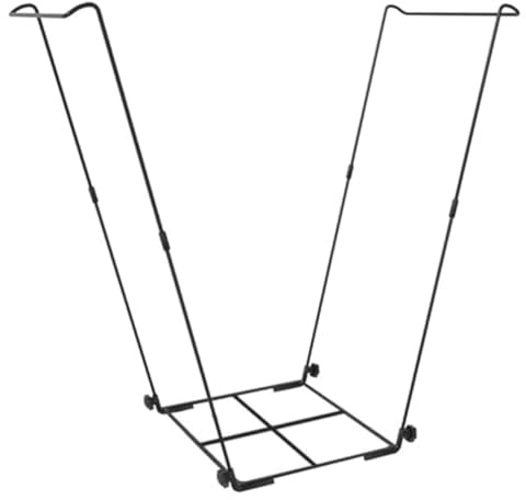 Homeponnew Support de sac poubelle de camping pliable pour l'extérieur – Support léger et portable pour poubelle de jardin, 30 x 32,5 x 67 cm, noir