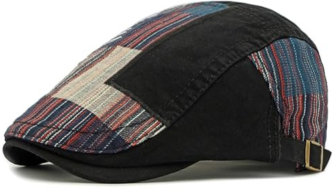 NLAND Boinas Hombre Algodón Gorras Plana Ajustable Gorras Irlandesa Ligero Vintage Sombreros Beret Newsboy Cabbie Trucker Gatsby Flat Cap