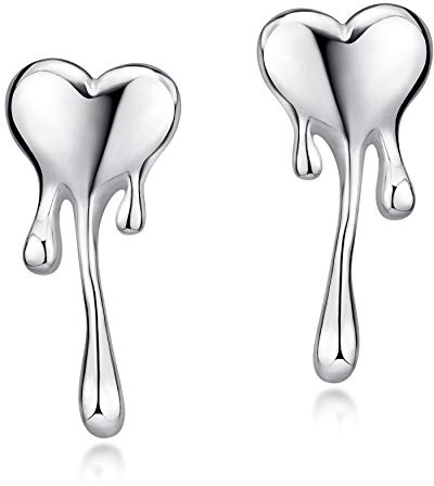 MATERIA Damen Ohrstecker tränendes Herz Silber 925 LIANA - Kleine Ohrringe Liebe Partnerschaft inkl. Box #SO-263