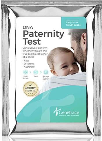 Genetrace DNA Paternity Test Kit - Lab Fees & Shipping Included - At Home Collection Kit for Father and Child - Results in 1-2 Days